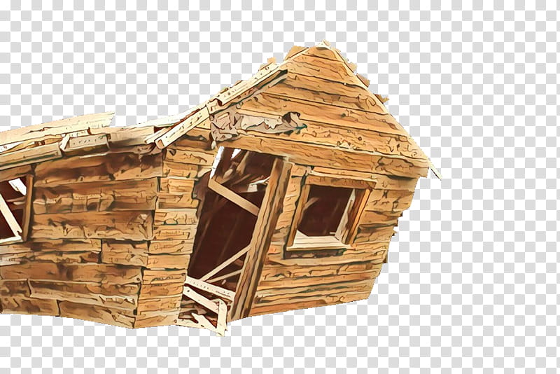 log cabin wood shed house hut, Cartoon, Roof, Building, Shack, Home, Cottage transparent background PNG clipart