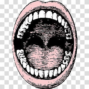 Vintage, opened mouth sketch transparent background PNG clipart