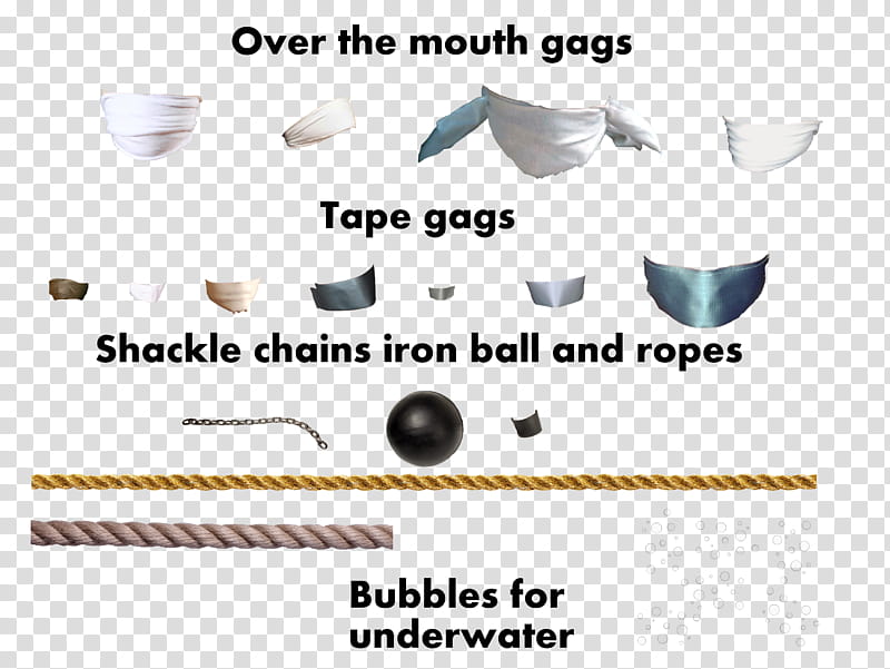 Bondage manipulation props gags restraints and etc, sex toy lot transparent background PNG clipart