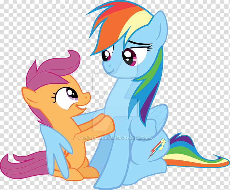 Rainbow Dash And Scootaloo transparent background PNG clipart