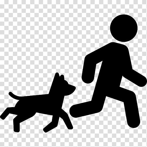 Dog Sitting, Pet Sitting, Dog Training, Running, Dog Walking, Silhouette, Male, Fun transparent background PNG clipart