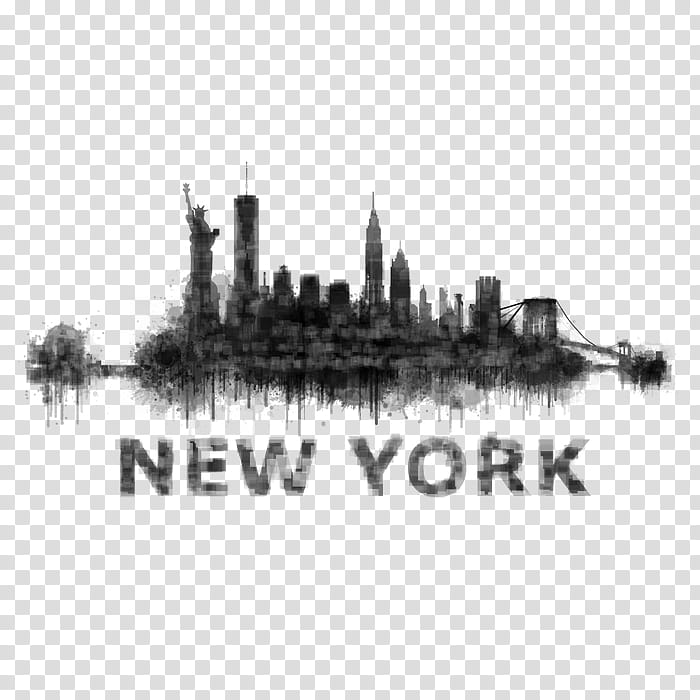 New York City, Midtown Manhattan, Skyline, Painting, Canvas, Canvas Print, Watercolor Painting, Poster transparent background PNG clipart