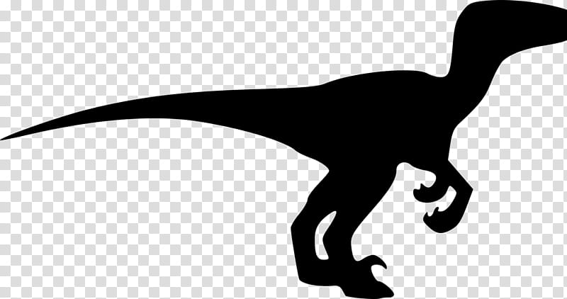 Jurassic World, Velociraptor, Tyrannosaurus Rex, Dinosaur, Deinonychus, Silhouette, Drawing, Jurassic Park transparent background PNG clipart