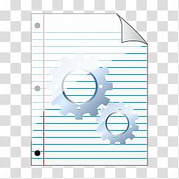 Aero, white printer paper with gear arty transparent background PNG clipart