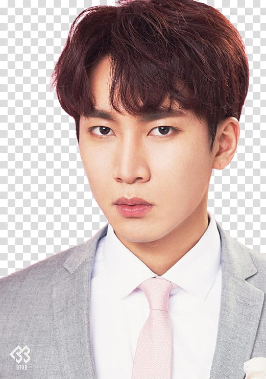 BTOB REMEMBER THAT HQ RENDER , man in gray notched lapel suit jacket transparent background PNG clipart