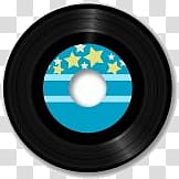 Record s, blue and black vinyl disc illustration transparent background PNG clipart