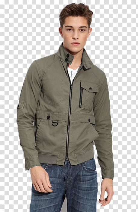 Francisco Lachowski, men's gray zip-up jacket transparent background PNG clipart