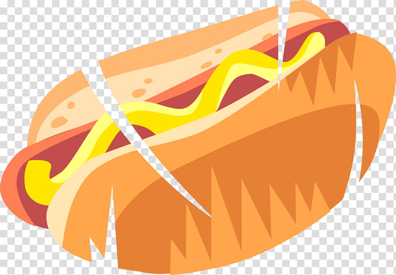 Junk Food, Hot Dog, Mustard, Drawing, Bread, Sausage, Fast Food, Orange transparent background PNG clipart
