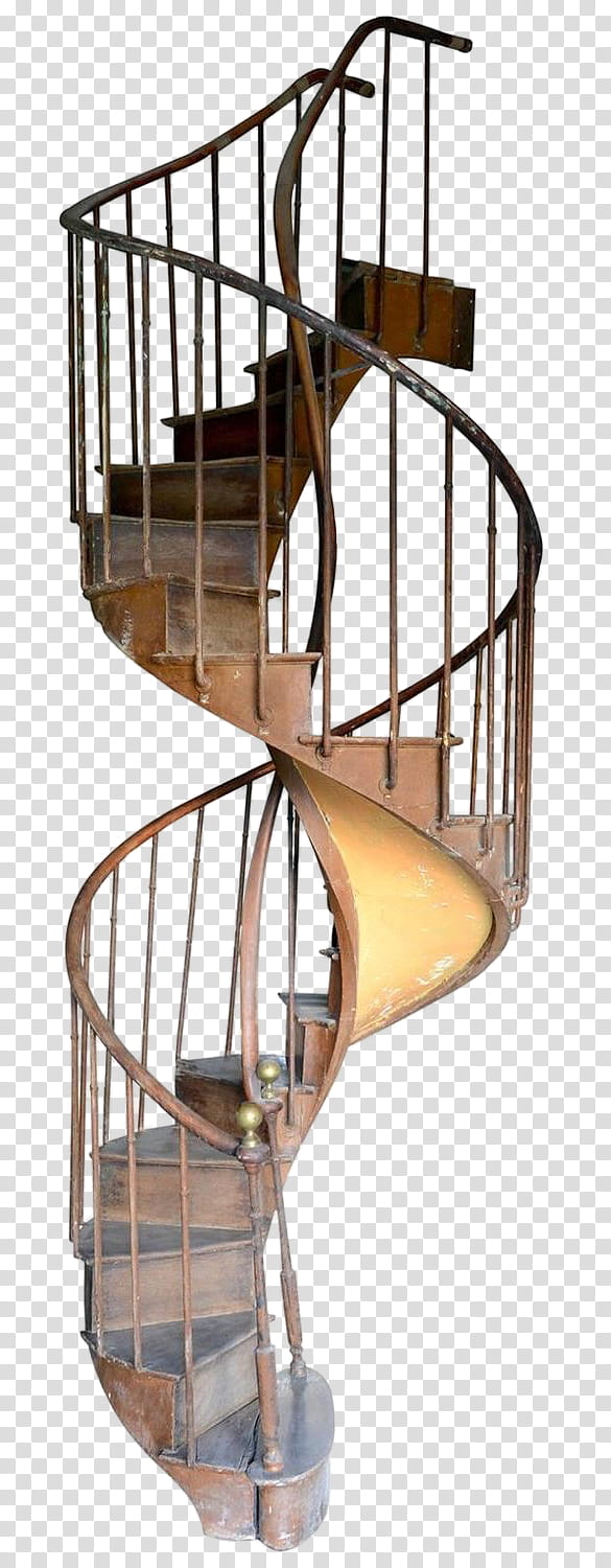 One Step Away, brown wooden spiral stair transparent background PNG clipart