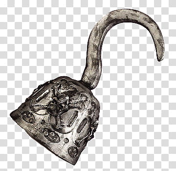 Pirates s, gray metal bell hook transparent background PNG clipart