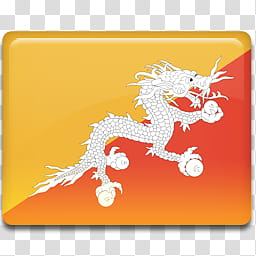 All in One Country Flag Icon, Bhutan-Flag- transparent background PNG clipart