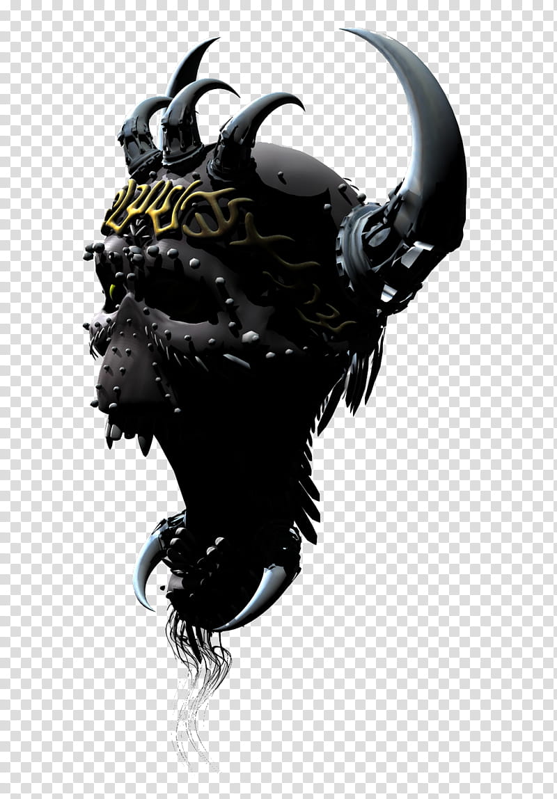 Warrior Mask , black and gray monster head illustration transparent background PNG clipart