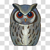 OWLS, grey Owl artwork transparent background PNG clipart