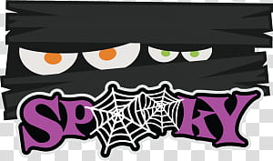 Halloween s, spooky text transparent background PNG clipart