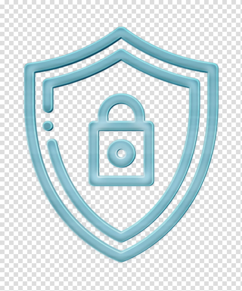 Smarthome icon Shield icon Protect icon, Turquoise, Circle, Symbol, Logo transparent background PNG clipart