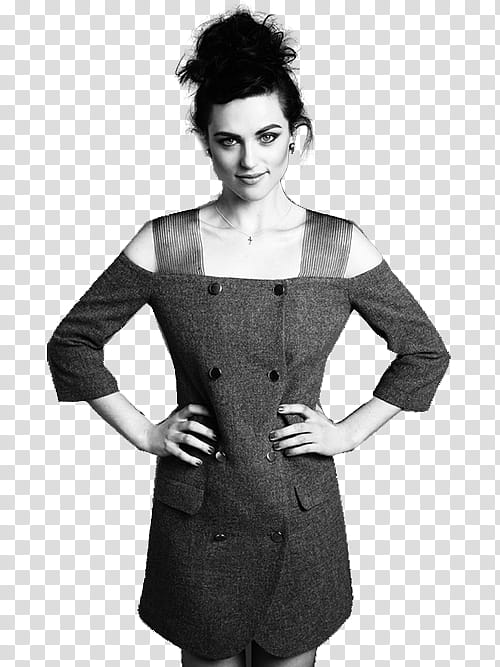 Katie McGrath, woman wearing long-sleeved dress transparent background PNG clipart