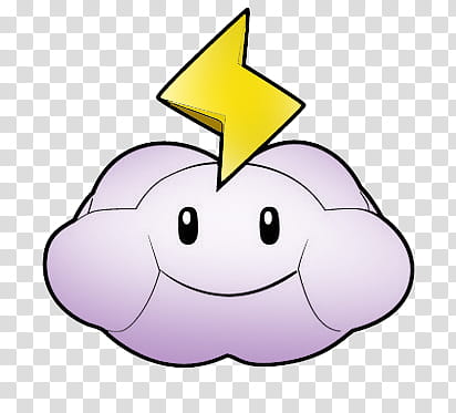 Super Mario, lightning cloud sticker transparent background PNG clipart