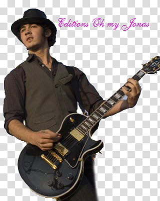 Kevin Jonas, man standing while holding guitar transparent background PNG clipart