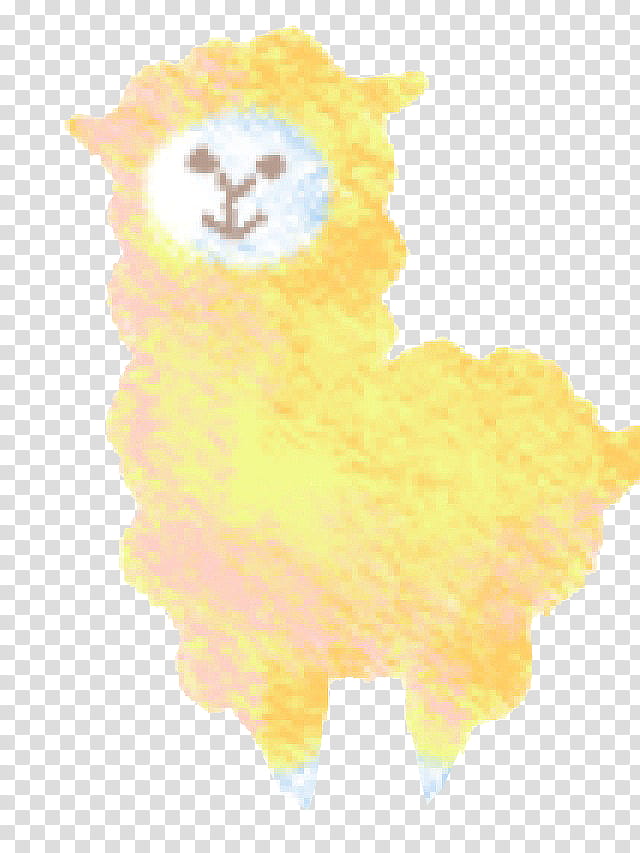 O Cute I, orange and white sheep illustration transparent background PNG clipart