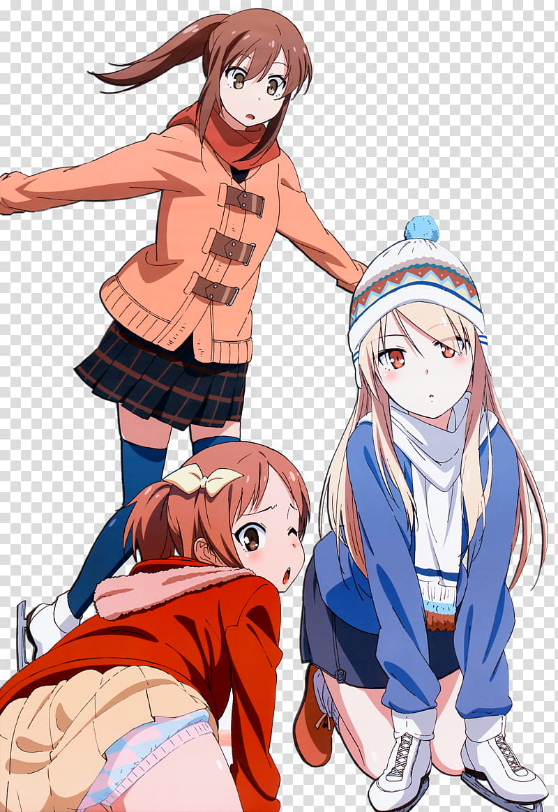 Sakurasou, three female anime characters transparent background PNG clipart