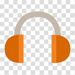 Headphones Retro Icon, headphones_light_, orange and gray headphones icon transparent background PNG clipart