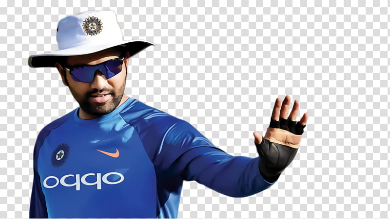 Cartoon Sunglasses, Rohit Sharma, Indian Cricketer, Batsman, Tshirt, Sleeve, Personal Protective Equipment, Team Sport transparent background PNG clipart