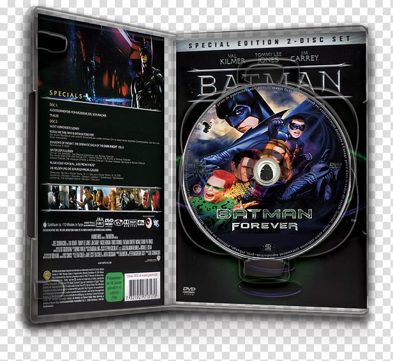 DvD Case Icon Special , Batman Forever DvD Case Open transparent background PNG clipart