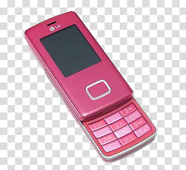 pink Cellphones in, pink LG slide candybar phone art transparent background PNG clipart