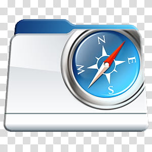 Program Files Folders Icon Pac, Safari, gray and blue compass file icon transparent background PNG clipart