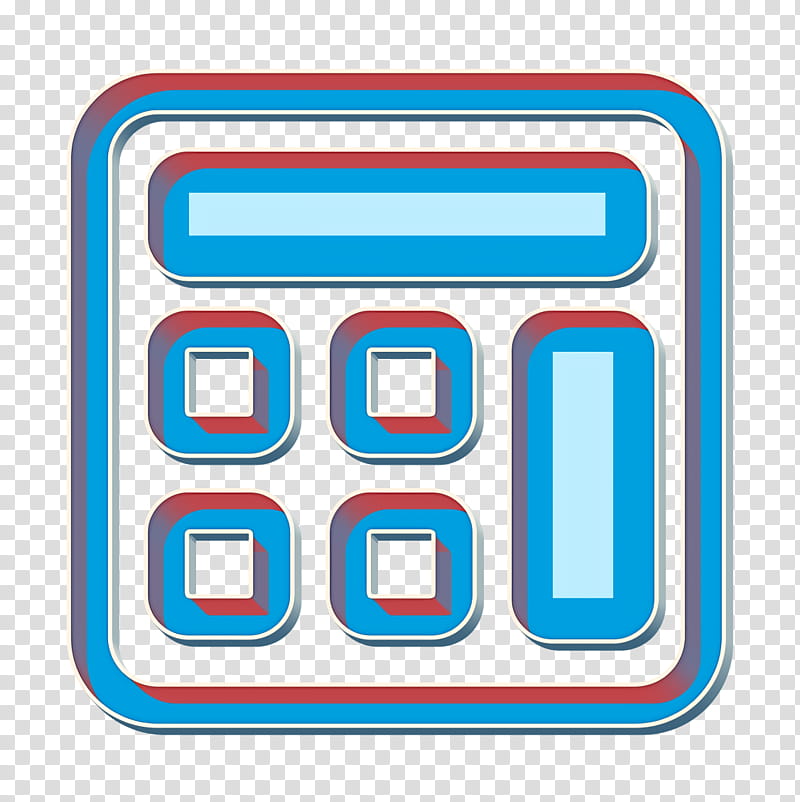 calculator icon finance icon math icon, Number Icon, Text, Line, Rectangle, Electric Blue, Logo transparent background PNG clipart
