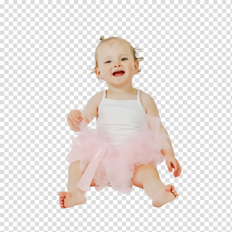 child pink clothing baby toddler, Watercolor, Paint, Wet Ink, Costume, Dress, Sitting, Smile transparent background PNG clipart