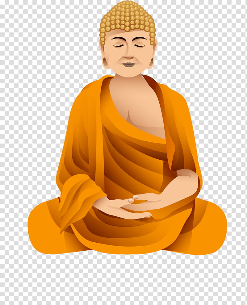 Bodhi Day Bodhi, Monk, Yellow, Zen Master, Sitting, Meditation, Guru, Statue transparent background PNG clipart