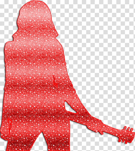 siluetas, woman standing while holding guitar art transparent background PNG clipart