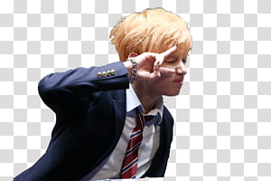 V BTS, man with hand on cheek transparent background PNG clipart thumbnail