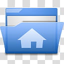 Oxygen Refit, gnome-home, blue folder with house illustration transparent background PNG clipart