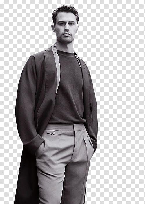 Theo James, man standing with hands on his pocket transparent background PNG clipart
