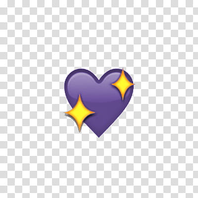 purple heart with yellow stars illustration transparent background PNG clipart