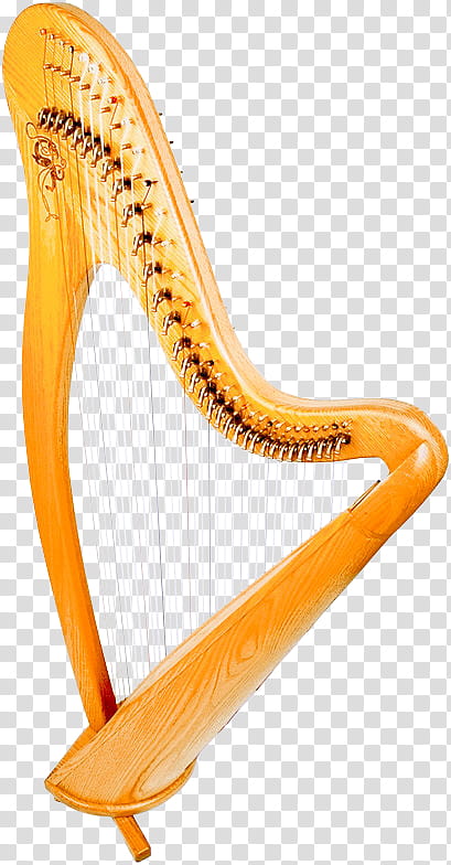 Music, brown harp art transparent background PNG clipart