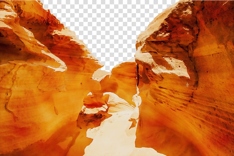 canyon formation amber rock heat, Watercolor, Paint, Wet Ink transparent background PNG clipart