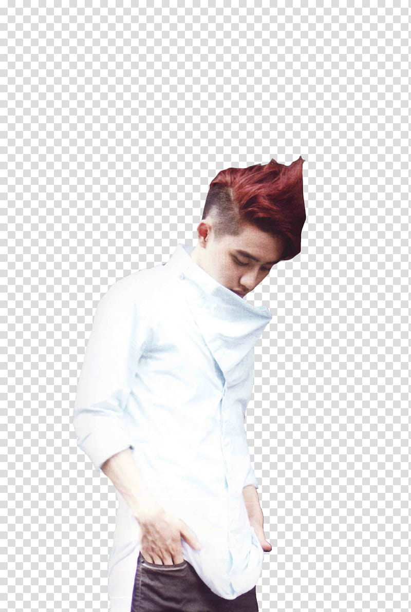 D O from GROWL, men's white dress shirt transparent background PNG clipart