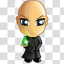 SMALLVILLE Chibi Icons, Lex, boy in black suit illustration transparent background PNG clipart