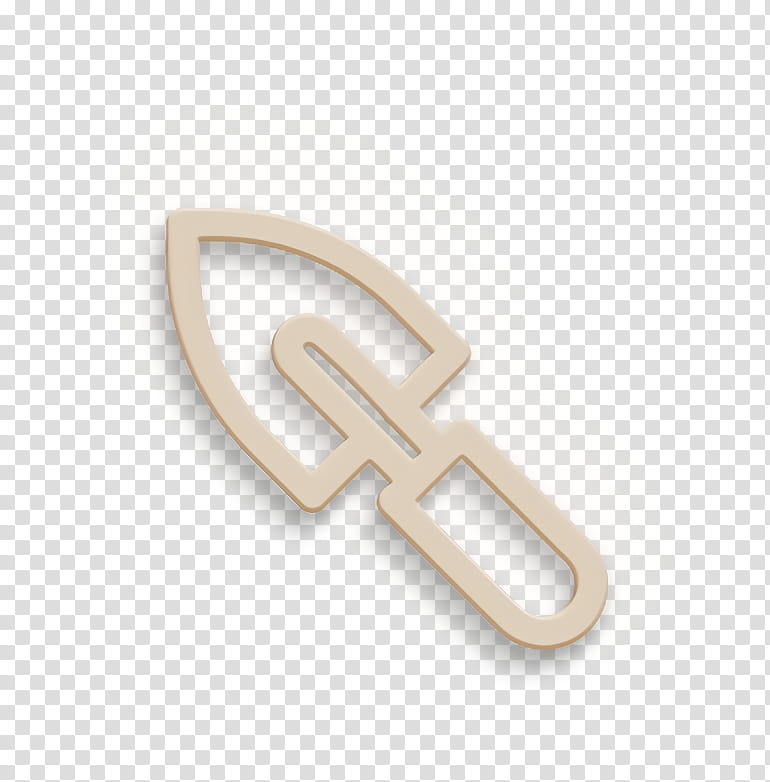 shovel icon spade icon, Symbol, Beige, Silver, Logo, Metal, Locket, Jewellery transparent background PNG clipart