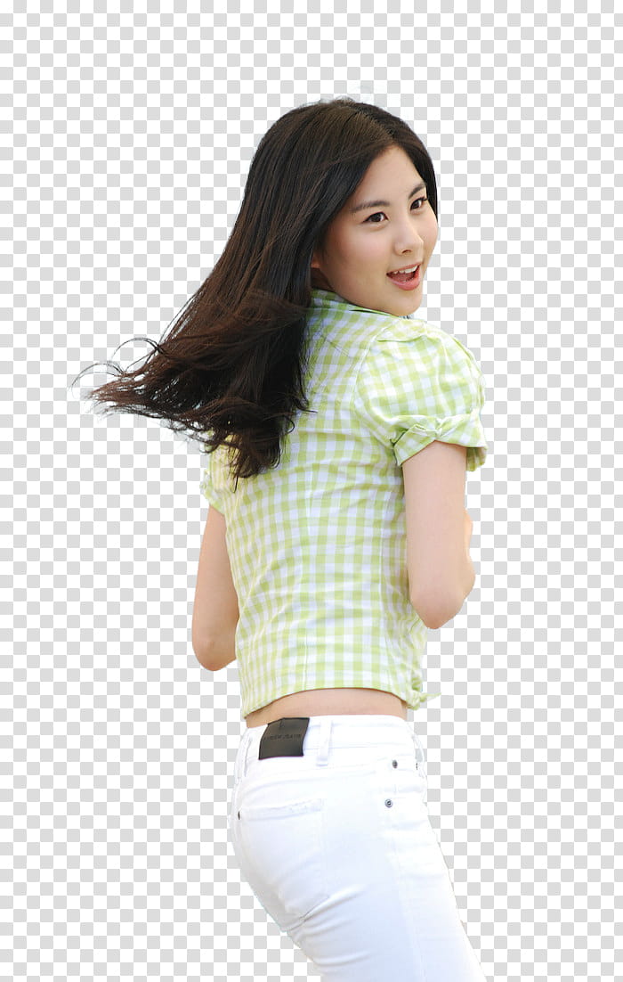SNSD GEE LIVE  RENDER, woman wearing green top transparent background PNG clipart