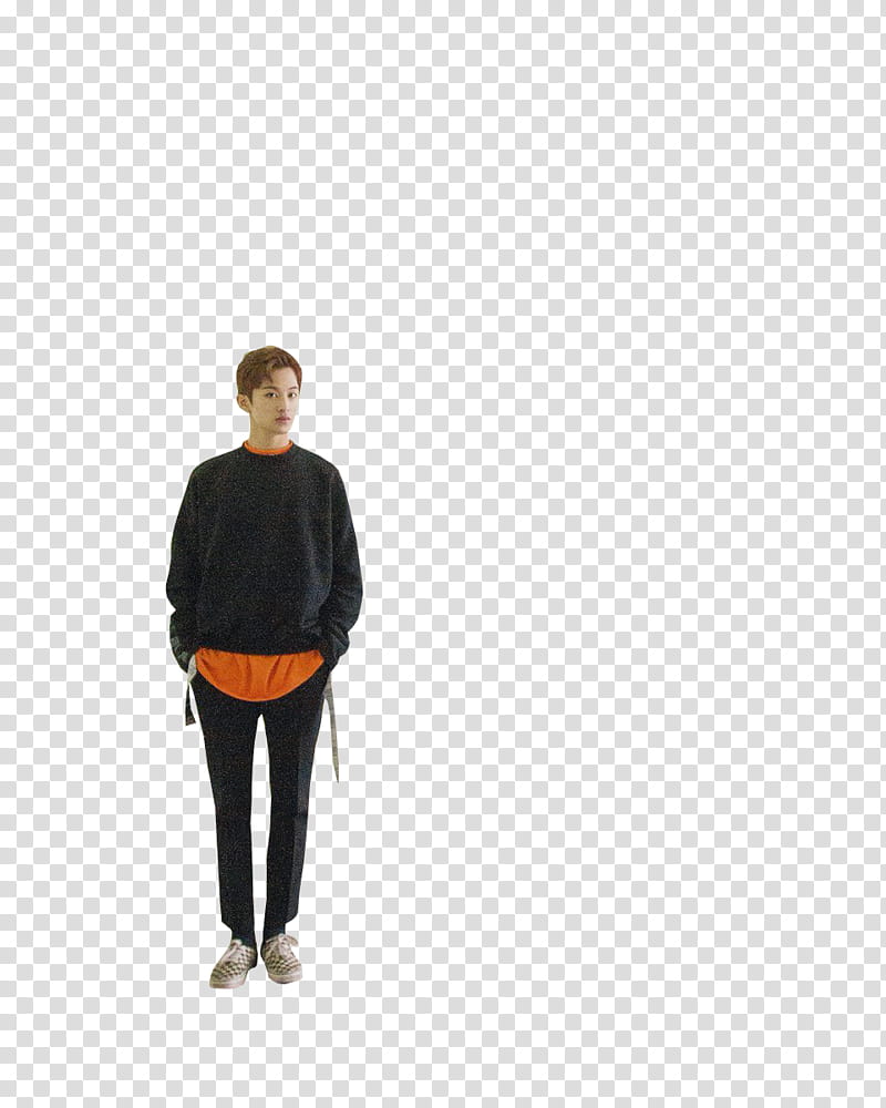 NCT U BOSS , man in black sweater putting his hand in pockets transparent background PNG clipart