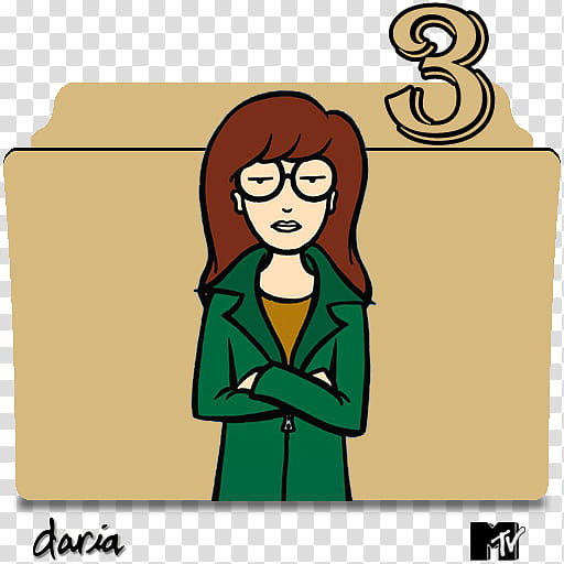 Daria series and season folder icons, Daria S ( transparent background PNG clipart