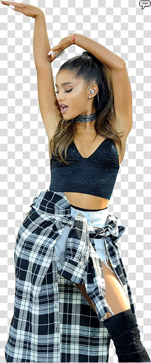 Ariana Grande, Ariana Grande standing while raising hands transparent background PNG clipart thumbnail
