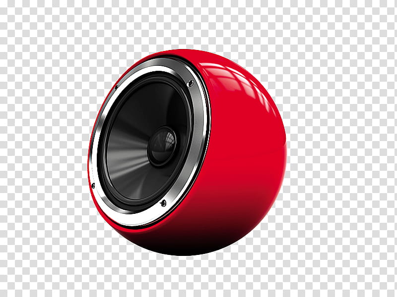 Designer Resources , round red and black speaker transparent background PNG clipart