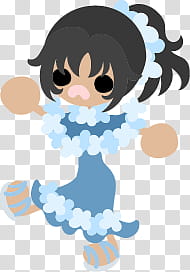 The icons of cute girls in cute dress, himawari-girl- transparent background PNG clipart