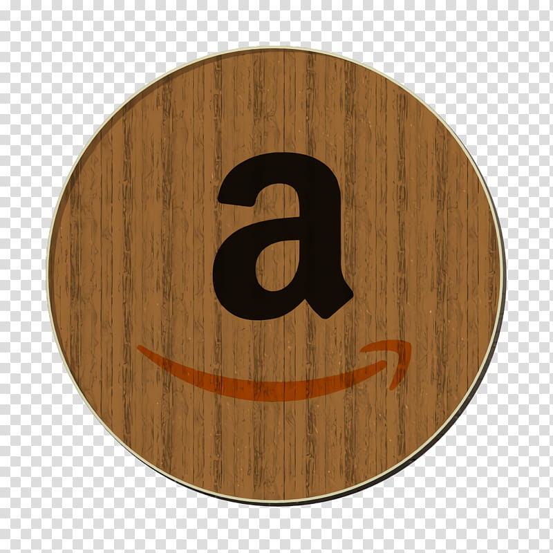 amazon icon discount icon item icon, Service Icon, World Icon, Orange, Brown, Number, Symbol, Wood transparent background PNG clipart