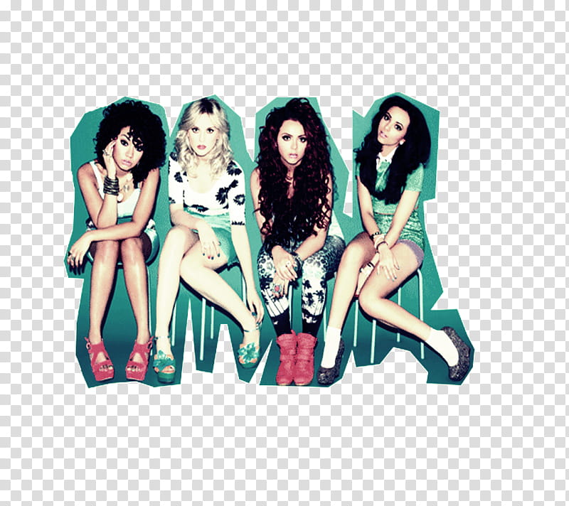 Little Mix, four women sitting on chairs transparent background PNG clipart